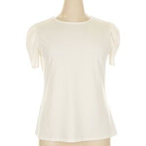 Express White Fitted Short Sleeve Tee